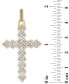Фото #3 товара Esquire Men's Jewelry cubic Zirconia Cross Pendant in 14k Gold-Plated Sterling Silver, Created for Macy's