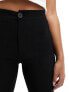 Фото #5 товара ASOS DESIGN split hem ottoman rib flared trouser in black