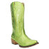 Roper Riley Metallic Snip Toe Cowboy Womens Green Casual Boots 09-021-1566-3246