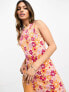 Фото #3 товара Vila sleeveless mini dress in sunset floral