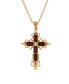 ფოტო #1 პროდუქტის Glass Rectangle Cross Necklace