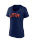 Women's Navy Auburn Tigers Basic Arch V-Neck T-shirt