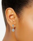 ფოტო #2 პროდუქტის Cubic Zirconia Flower Drop Earrings in Sterling Silver, Created for Macy's