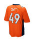 Фото #2 товара Men's Dennis Smith Orange Denver Broncos Game Retired Player Jersey