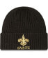 Фото #1 товара Men's Black New Orleans Saints Logo Core Classic Cuffed Knit Hat