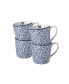 Фото #1 товара Blueprint Collectables 17 Oz Floris Mugs in Gift Box, Set of 4