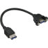 Фото #2 товара InLine USB 3.0 Adapter Cable Type A female / Chassis Connector Type A - 0.20m