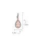 7CT Style Halo Simulated Pink Morganite Roe Cubic Zirconia AAA CZ Fashion Dangle Drop Teardrop Earrings Prom Bridesmaid Wedding Rose Gold Plated