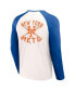 ფოტო #2 პროდუქტის Men's Darius Rucker Collection by White, Royal Distressed New York Mets Team Color Raglan T-shirt