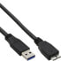 Фото #1 товара InLine USB 3.2 Gen.1 Cable Type A male / Micro B male - black - 0.3m