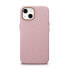 Фото #1 товара Чехол для iPhone 14 Plus ICARER магнитный с MagSafe Litchi Premium Leather Case розовый