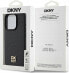 DKNY DKNY DKHMP15LPSHRPSK iPhone 15 Pro 6.1" czarny/black hardcase Leather Pattern Monogram Metal Logo MagSafe