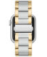 Фото #3 товара Ремешок для часов Vince Camuto модель Silver-Tone and Gold-Tone из нержавеющей стали, совместим с Apple Watch 42мм, 44мм, 45мм, Ultra, Ultra2
