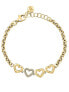 Charming gold-plated bracelet with hearts Bagliori SAVO26