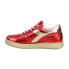 Diadora Mi Basket Low Metallic Used Lace Up Womens Red Sneakers Casual Shoes 17 8 - фото #3