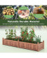 Фото #9 товара Wooden Raised Garden Bed Outdoor Rectangular Planter Box with Drainage Holes