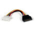StarTech.com 6in SATA to LP4 Power Cable Adapter - F/M - 0.1524 m - Molex (4-pin) - SATA 15-pin - Male - Male - Straight