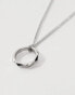 Фото #1 товара ASOS DESIGN waterproof stainless steel necklace with ring pendant in silver tone