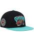 Men's Black, Turquoise Vancouver Grizzlies Hardwood Classics Snapback Hat