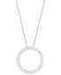 ფოტო #1 პროდუქტის Lab Grown Diamond Circle Pendant Necklace (2 ct. t.w.) in 14k White Gold, 16" + 2" extender