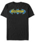 DC Men's Batman Classic Distressed Bat Text Logo Short Sleeve T-Shirt