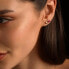 Фото #2 товара Fine bronze stud earrings with cubic zirconia RZCU84