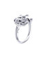 Sagittarius Archer Design Sterling Silver Blue Topaz Stone Diamond Signet Ring