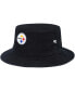 Фото #2 товара Men's Black Pittsburgh Steelers Primary Bucket Hat