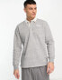 Hollister varsity logo relaxed fit rugby polo in grey marl