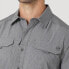 Фото #2 товара Wrangler Men's Regular Fit ATG Long Sleeve Button-Down Shirt - Gray S