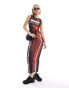 Фото #1 товара COLLUSION sports fitted maxi vest dress in black