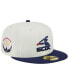 Фото #1 товара Men's Stone, Navy Chicago White Sox Retro 59FIFTY Fitted Hat