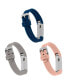 Navy Smooth, Gray Smooth and Pink Smooth Silicone Band Set, 3 Piece Compatible with the Fitbit Alta and Fitbit Alta Hr