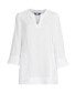 Women's Linen Split Neck Tunic Top