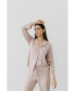 ფოტო #3 პროდუქტის Women's Long Sleeve Stretch-Knit Viscose from Bamboo Pajama Set
