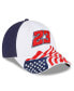 Фото #3 товара Men's White, Blue Bubba Wallace 9FORTY Americana Snapback Adjustable Hat