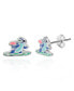 Фото #1 товара Lilo and Stitch Silver Plated Surfing Stud Earrings