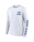 Men's White Milwaukee Brewers Pressbox Long Sleeve T-shirt