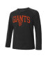 Фото #1 товара Men's Black San Francisco Giants Inertia Raglan Long Sleeve Henley T-shirt