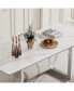 Sintered Stone Composite Dining Table - Stainless Steel Base