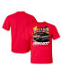 Men's Red Justin Allgaier Throwback Design T-shirt