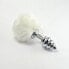 Фото #1 товара Metal Spiral Butt Plug with White Pompon