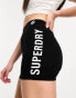 Superdry code core legging shorts in black