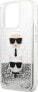 Karl Lagerfeld Etui Karl Lagerfeld KLHCP13XKICGLS Apple iPhone 13 Pro Max srebrny/silver hardcase Liquid Glitter Karl&Choupette Head