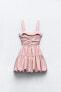 Draped balloon mini dress