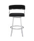 Фото #8 товара Saturn 30" Bar Height Swivel Gray Artificial leather and Brushed Stainless Steel Bar Stool