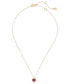Фото #2 товара Gold-Tone Birthstone Heart Pendant Necklace, 16" + 3" extender