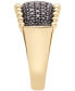 Black Diamond Bead Edge Ring (1 ct. t.w.) in 14k Gold, Created for Macy's