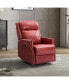 Marilia Genuine Leather Swivel Recliner with Nailhead Trims