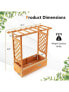 Фото #3 товара Raised Garden Bed with Trellis or Climbing Plant and Pot Hanging-Natural
